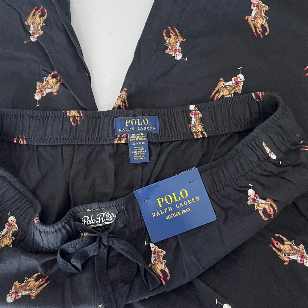 Polo Ralph Lauren Men’s Knit Allover Logo Jogger Pajama Pants size XL